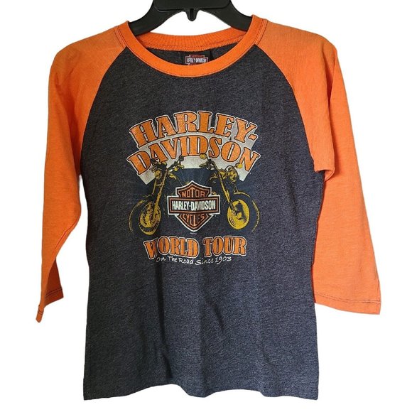 Harley-Davidson Tops - Harley Davidson Motorcycles Women's San Diego California Raglan Shirt Glitter M